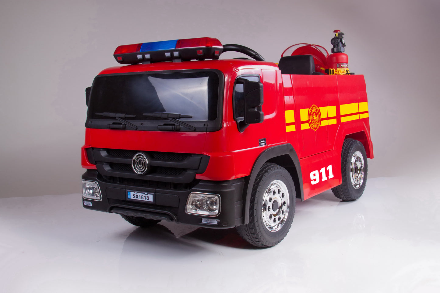 Feuerwehrauto Kinderelektroauto Kinderfahrzeug 2x35W 12V 10Ah Gratis Spielzeug