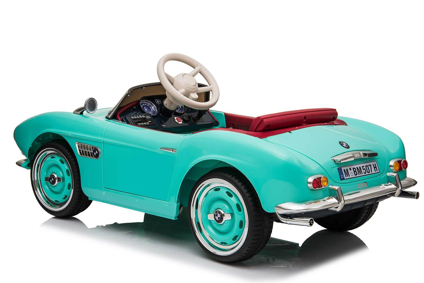 BMW 507 2x35W Antrieb 12V 7Ah Ledersitz EVA-Vollgummireifen