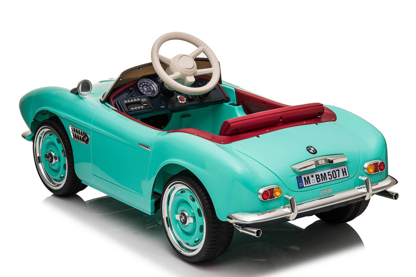 BMW 507 2x35W Antrieb 12V 7Ah Ledersitz EVA-Vollgummireifen