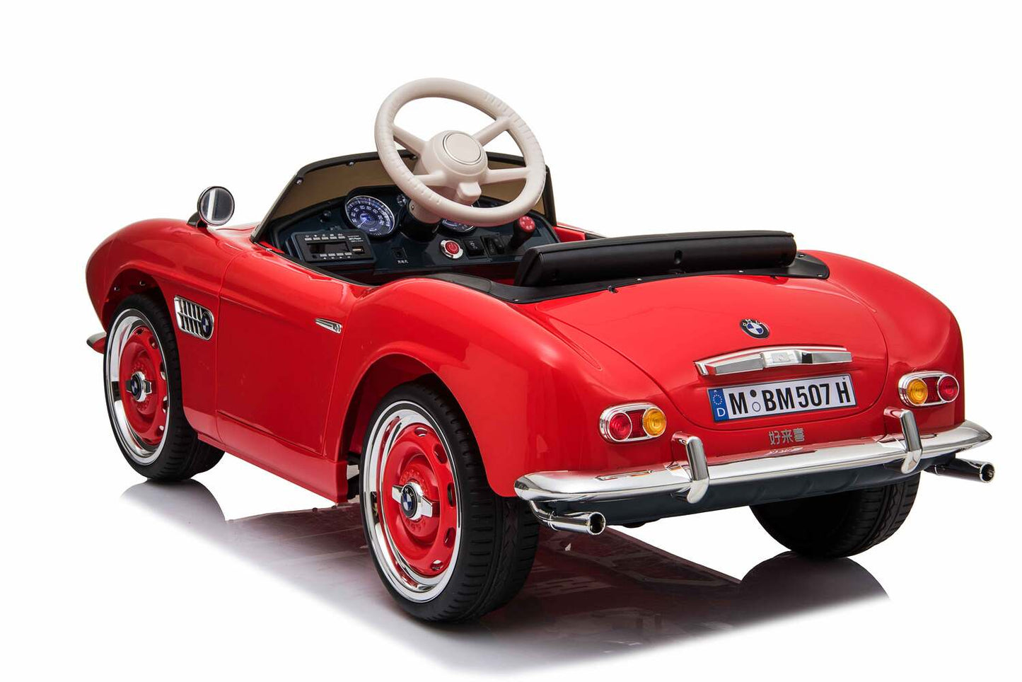 BMW 507 2x35W Antrieb 12V 7Ah Ledersitz EVA-Vollgummireifen