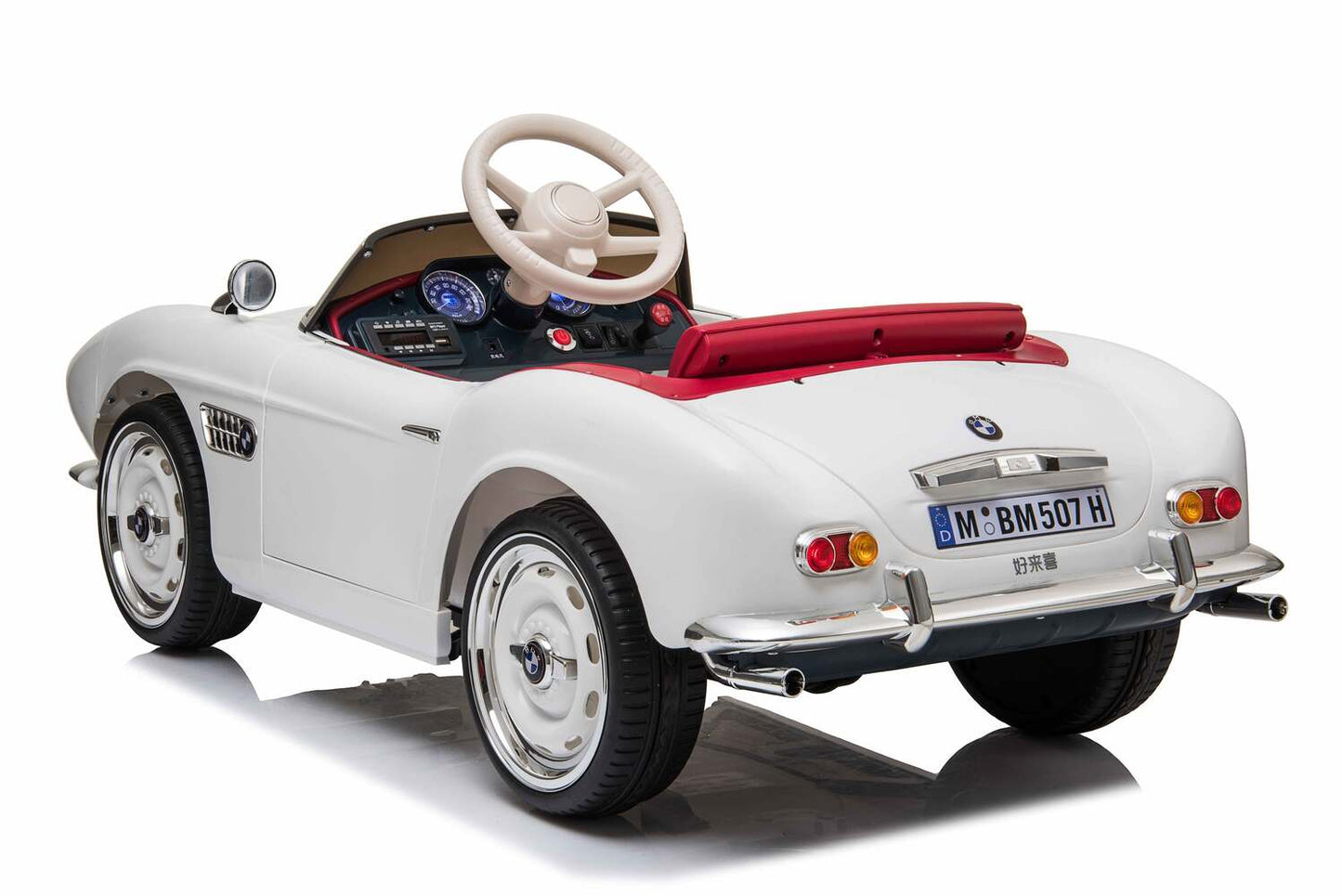 BMW 507 2x35W Antrieb 12V 7Ah Ledersitz EVA-Vollgummireifen