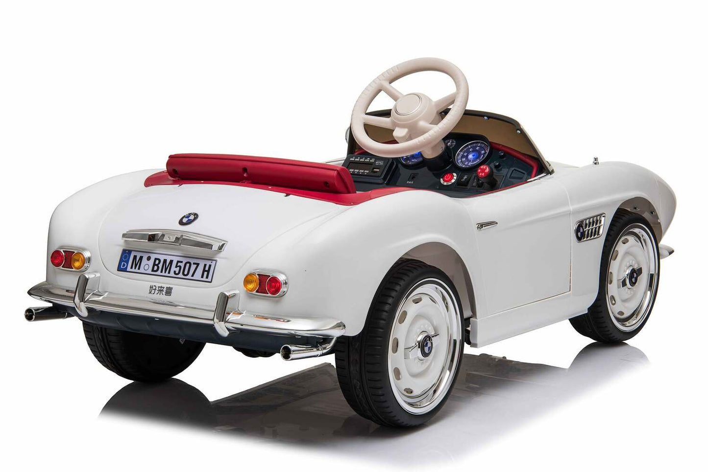 BMW 507 2x35W Antrieb 12V 7Ah Ledersitz EVA-Vollgummireifen