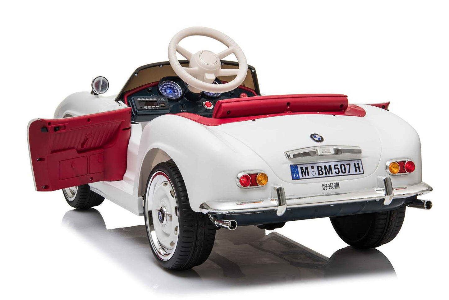 BMW 507 2x35W Antrieb 12V 7Ah Ledersitz EVA-Vollgummireifen
