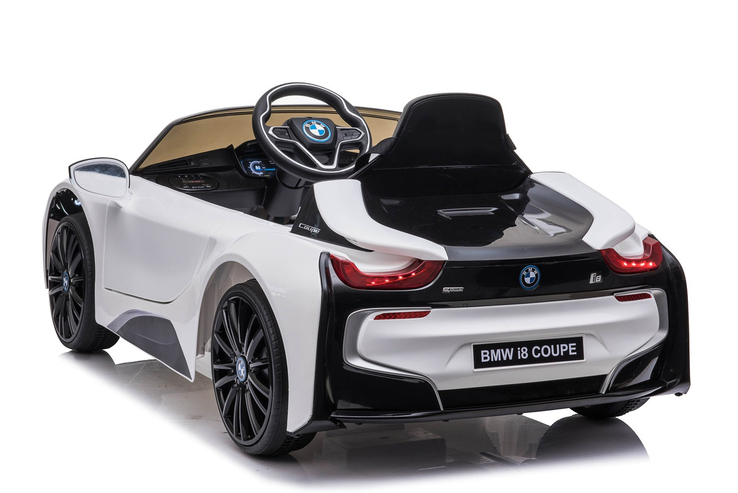 Premium BMW i8 2x35W 12V 7Ah Ledersitz EVA-Vollgummireifen