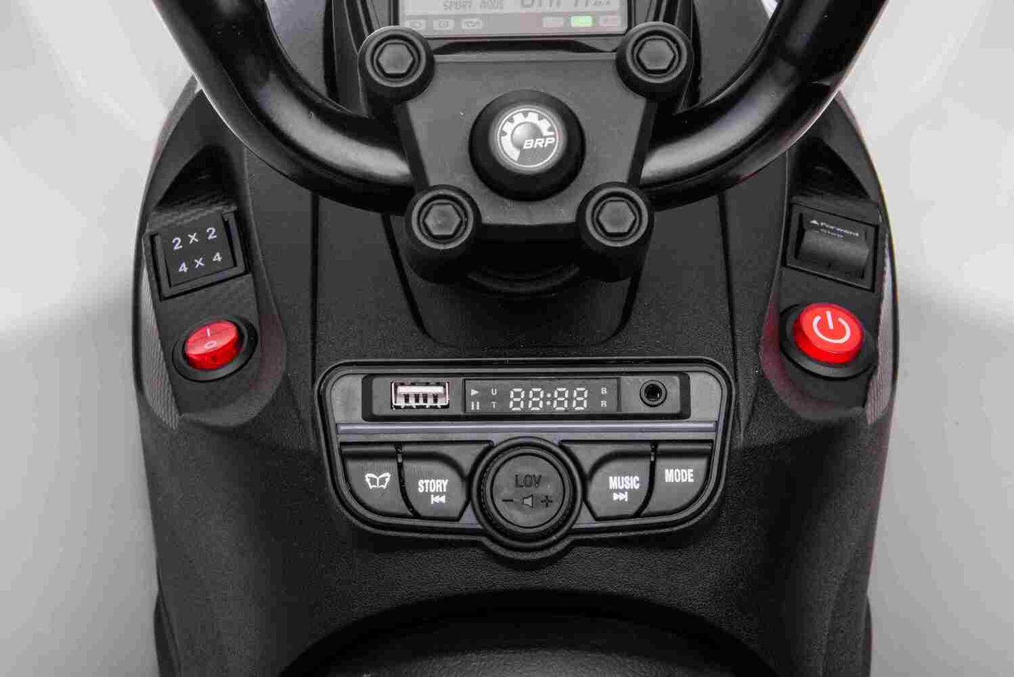 XL Can-am ATV 4x25W Ledersitz EVA-Vollgummireifen 12V 7Ah Bluetooth