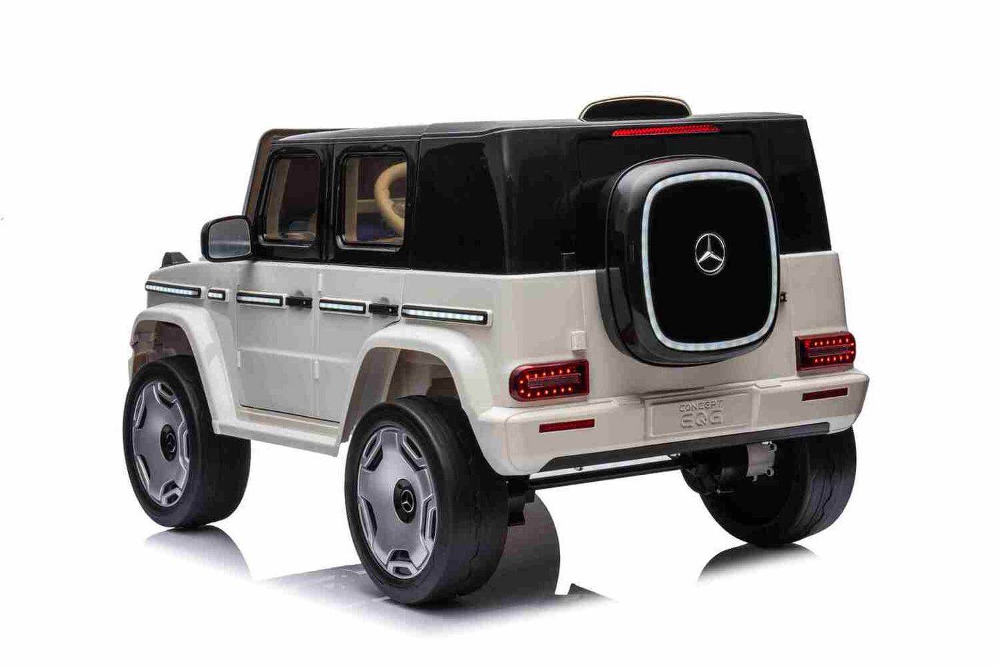Mercedes Benz EQG 2x35W Antrieb 12V 9Ah Ledersitz EVA-Vollgummireifen