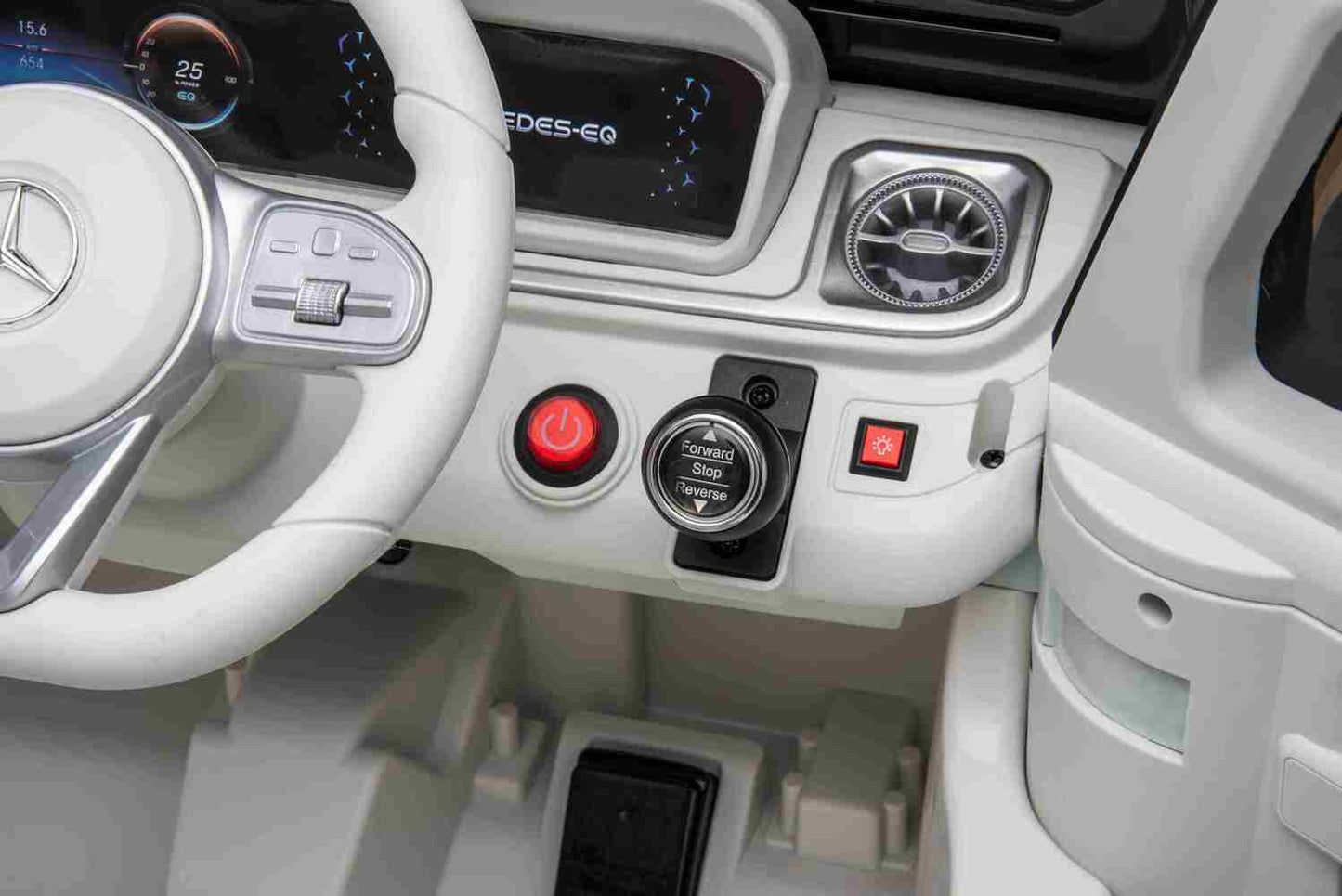Mercedes Benz EQG 2x120W Antrieb 12V 9Ah Ledersitz EVA-Vollgummireifen